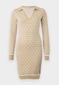 AUBREY DRESS - Strickkleid - foamy taupe