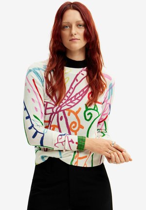 Desigual POPPY - Maglione - beige/grigio