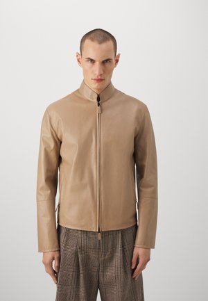 Leather jacket - nocciola