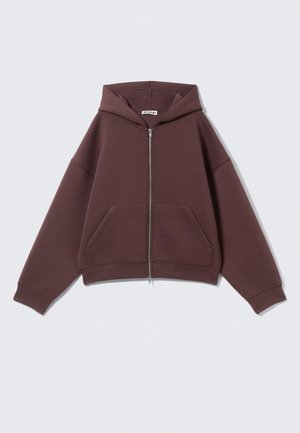 Weekday, ZIP HOODIESCUBA  - Φούτερ με φερμουάρ - red dark