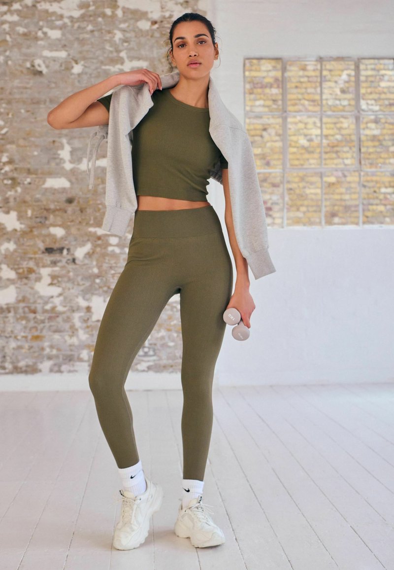 Next - STANDARD - Legging - khaki green, Vergroten