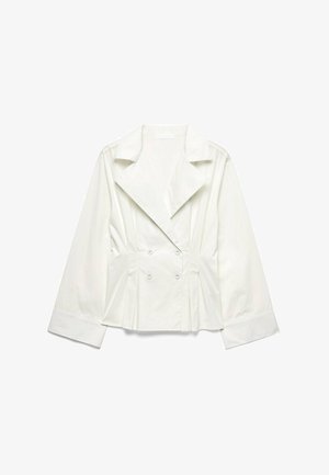 NA-KD, DOUBLE BREASTED CROPPED SHIRT - Chemisier - white