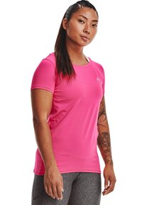 Under Armour HEATGEAR ARMOUR - T-shirt desportiva - electro pink // metallic silver