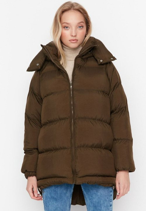 Threadbare THB CURVE HAYLEY Zimní kabát bitter choc/skvrnitě hnědá