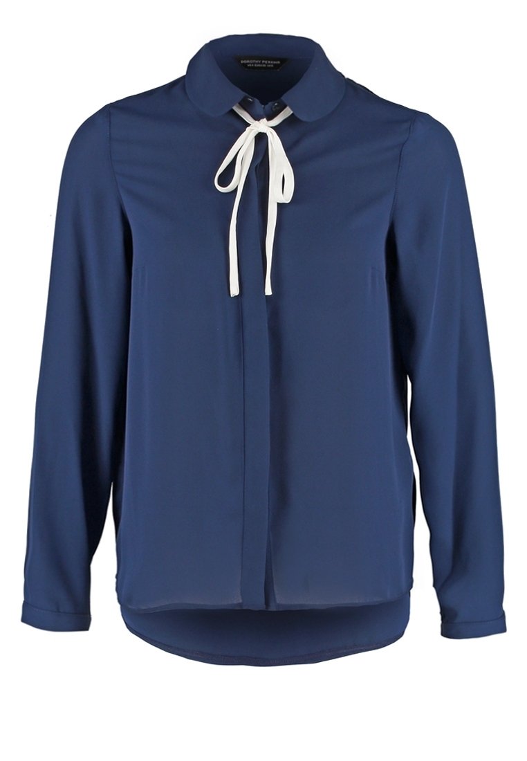Chemisier Dorothy Perkins épaules Froides - Carreaux Bleu Marine Et Blanc - Taille 12 - Occasion TB état