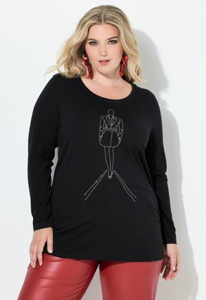 A-LINIE MODEL-MOTIV AUS GLITZERSTEINCHEN - Långärmad tröja - black