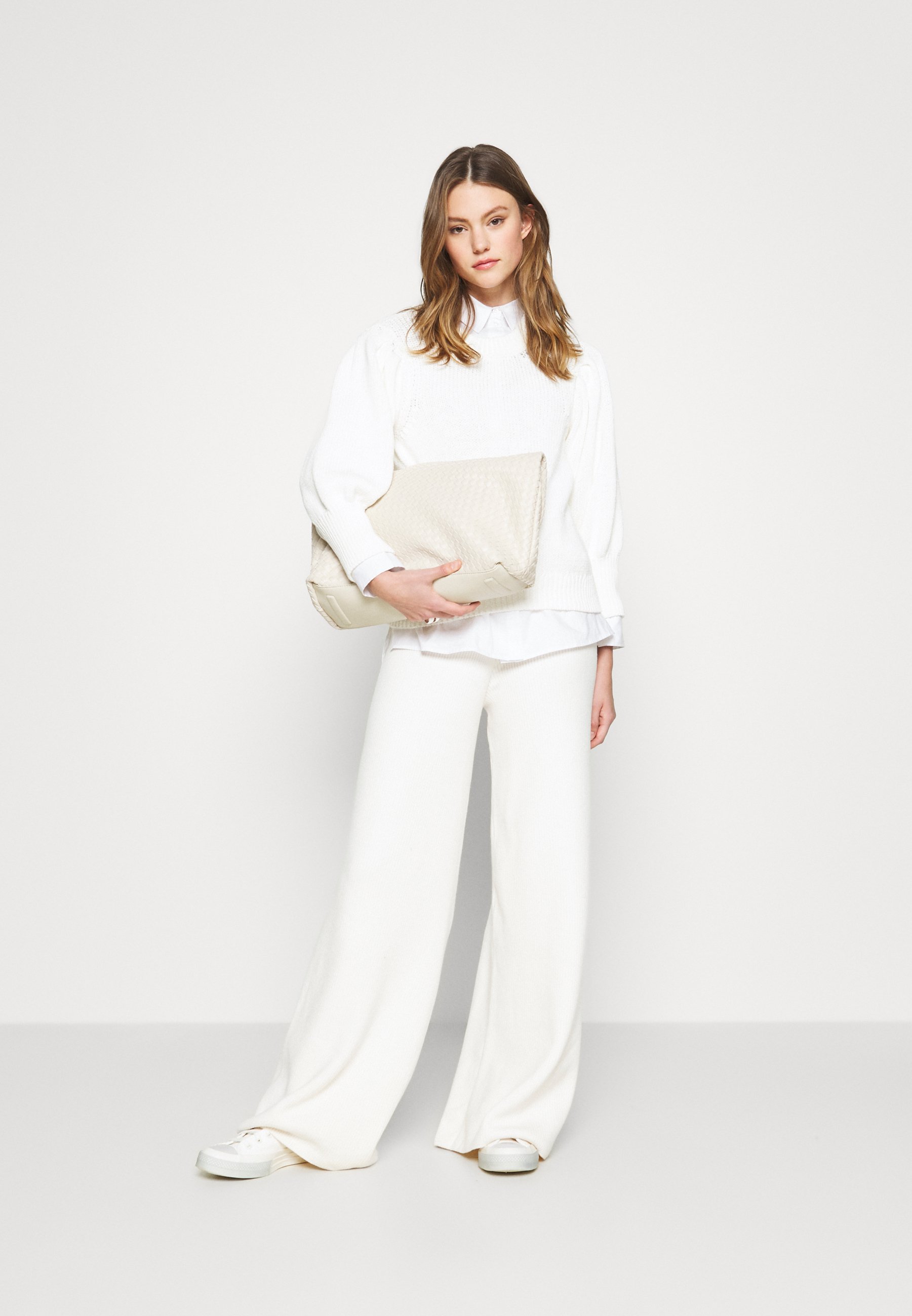 River Island Trousers - cream/white 