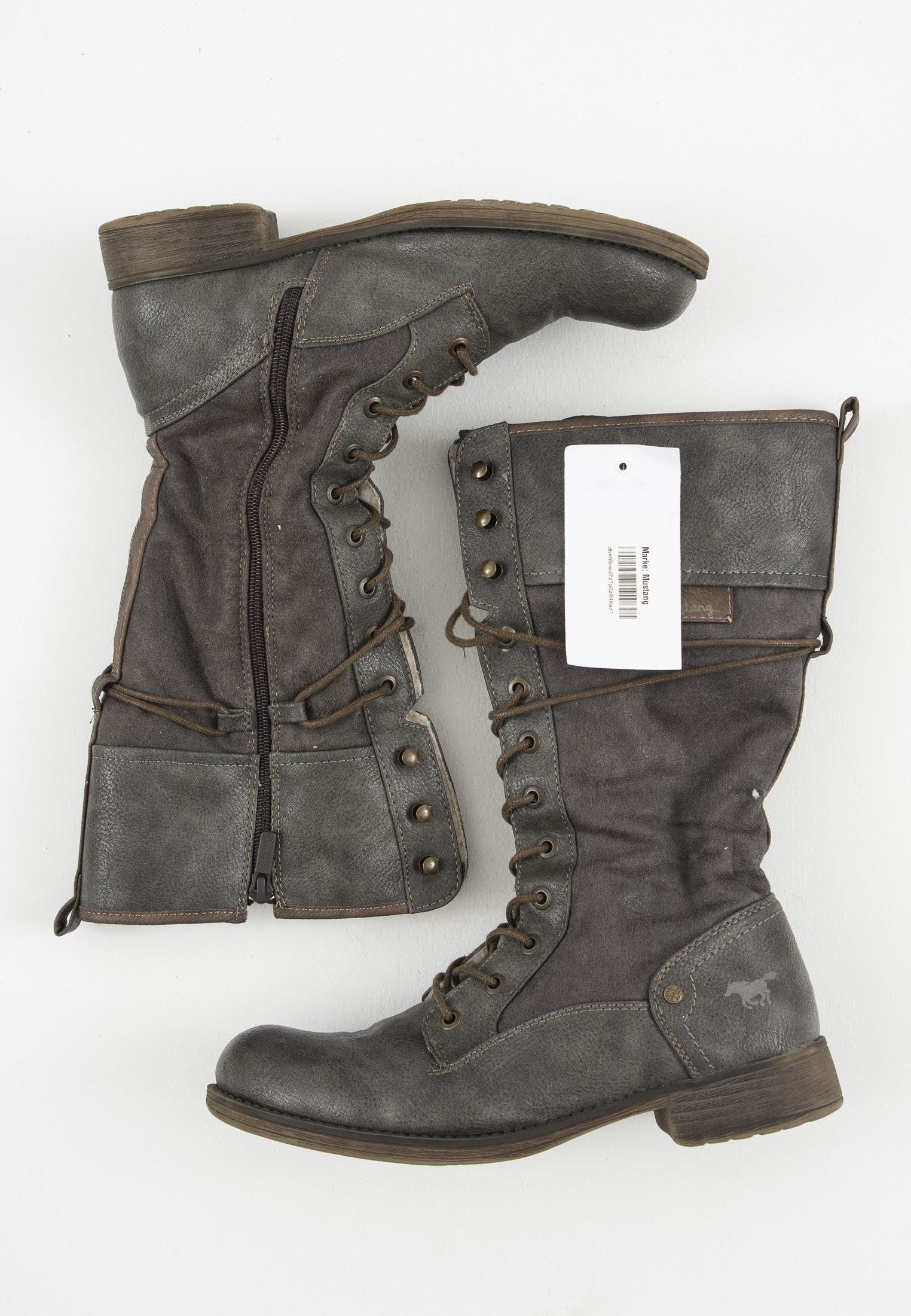 Mustang Botas con cordones - grau/gris - Zalando.es