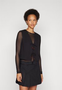 Vero Moda - VMWAVE STRING WAISTCOAT - Brezrokavnik - black Miniaturna slika 1