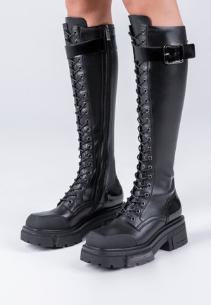 Lace-up boots - black