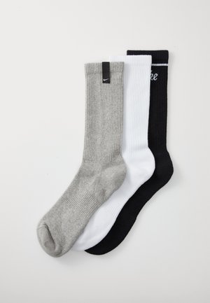 3 PACK  - Sporta zeķes - white (black)/dk grey heater/black (white)