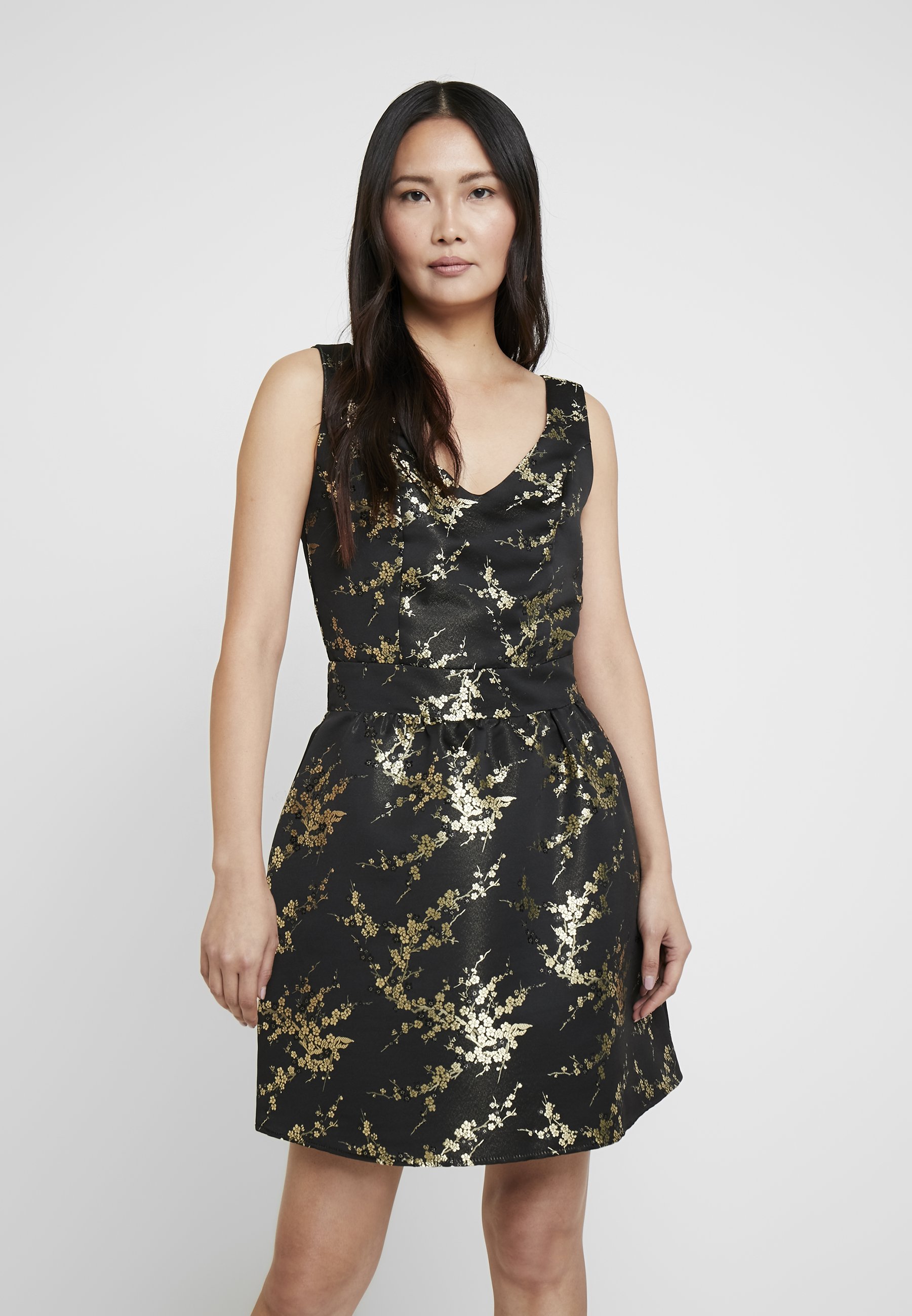 metallic cocktail dress