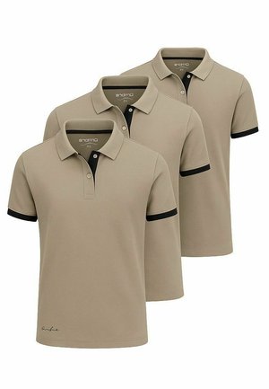 SET OF 3 POSS - Polo shirt - light brown light brown light brown