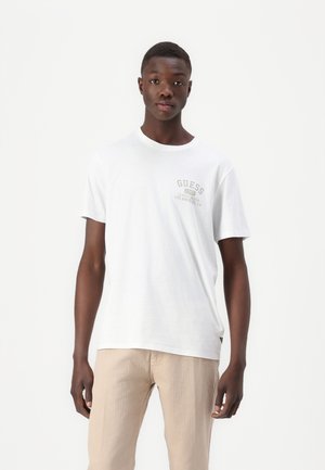 Guess CLASSIC COLLEGIA - Print T-shirt - pure white
