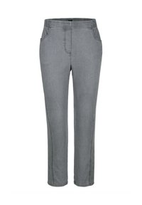 Ulla Popken ZIERNAHT 4-POCKET ELASTIKBUND Jean slim gray/gris