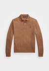 WOOL-COTTON POLO-COLLAR SWEATER - Trui - copper melange