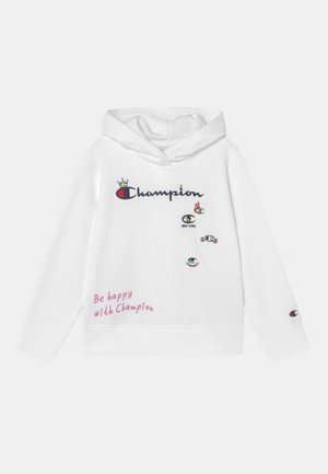 STITCHED WITH LOVE HOODED - Felpa - white