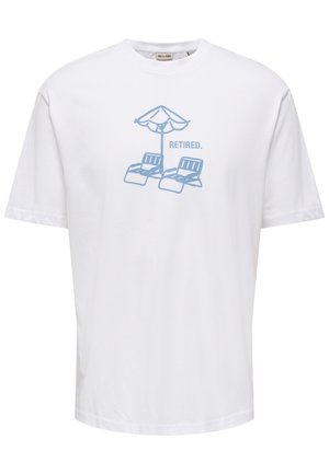 Only & Sons, ONSAXEL PASSA TEE - T-shirt imprimé - bright white