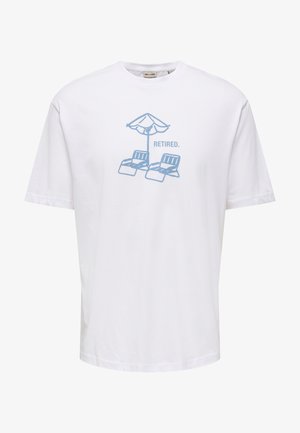 Only & Sons, ONSAXEL PASSA TEE - T-shirt imprimé - bright white