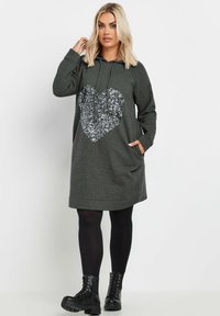 Yours Clothing Abito in maglia - grey