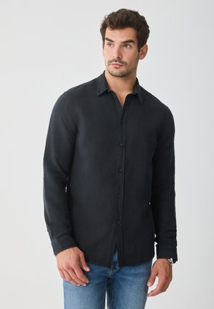 LINEN BLEND SHIRT - Krekls - black