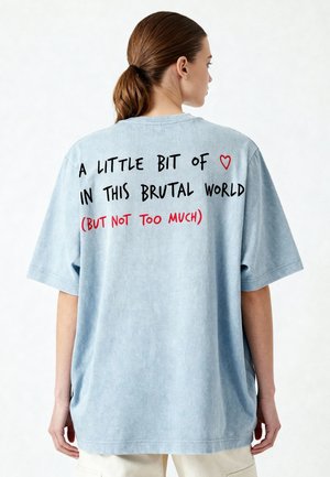 BRUTAL BACK HEAVYWEIGHT - T-shirts print - washed blue
