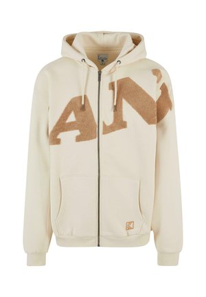 Karl Kani WAVY RETRO - Sudadera con cremallera - off white