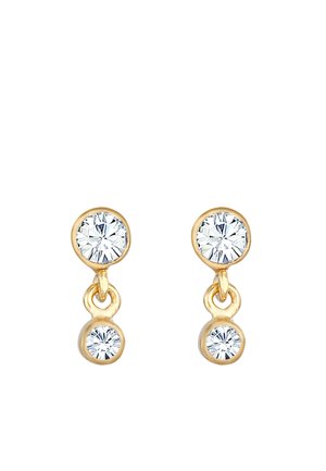 SPARKLING BASIC - MIT KRISTALLEN VON SWAROVSKI® - Øreringe - gold-coloured