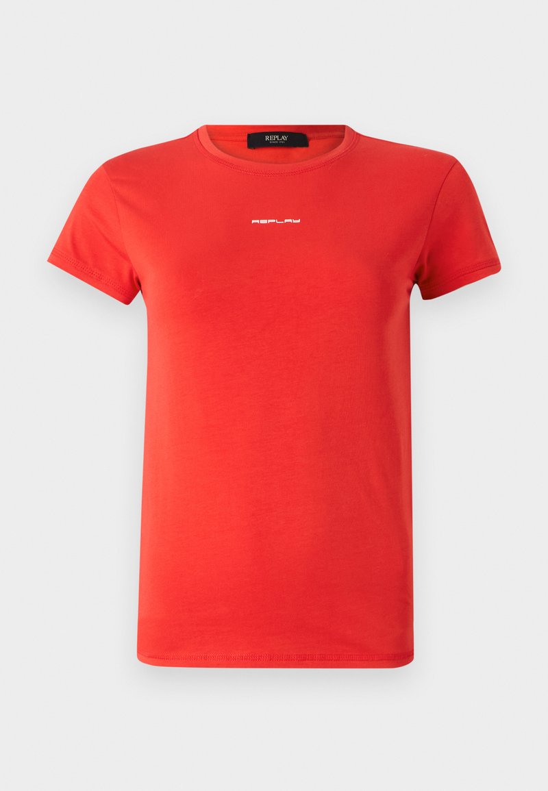 Replay LOGO - T-shirt basique - red/rouge - ZALANDO.FR