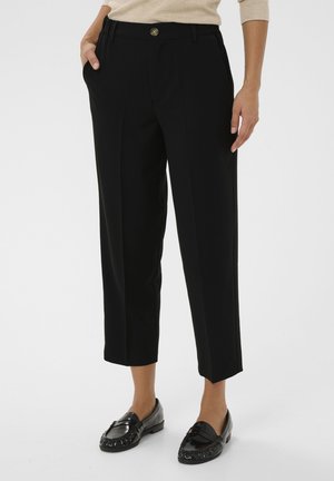 HEATHER CROPPED - Nohavice chinos - black deep