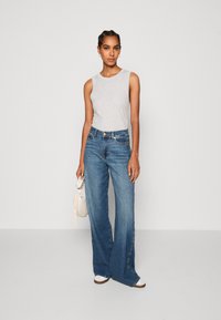 Marc O'Polo LONG ROUND NECK - Topper - chalky grey melange
