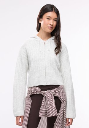 Terranova, MAGLIA TINTA UNITA - Cardigan - grigio chiaro melange