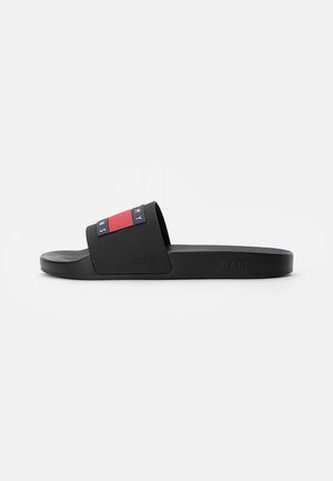 MENS FLAG POOL SLIDE - Ciabattine - black