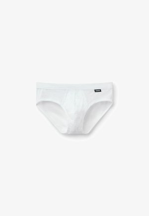 Witte katoenen boxershort met een elastische tailleband. Voorzien van een voorvak en platte naden voor comfort, met een minimalistisch ontwerp.