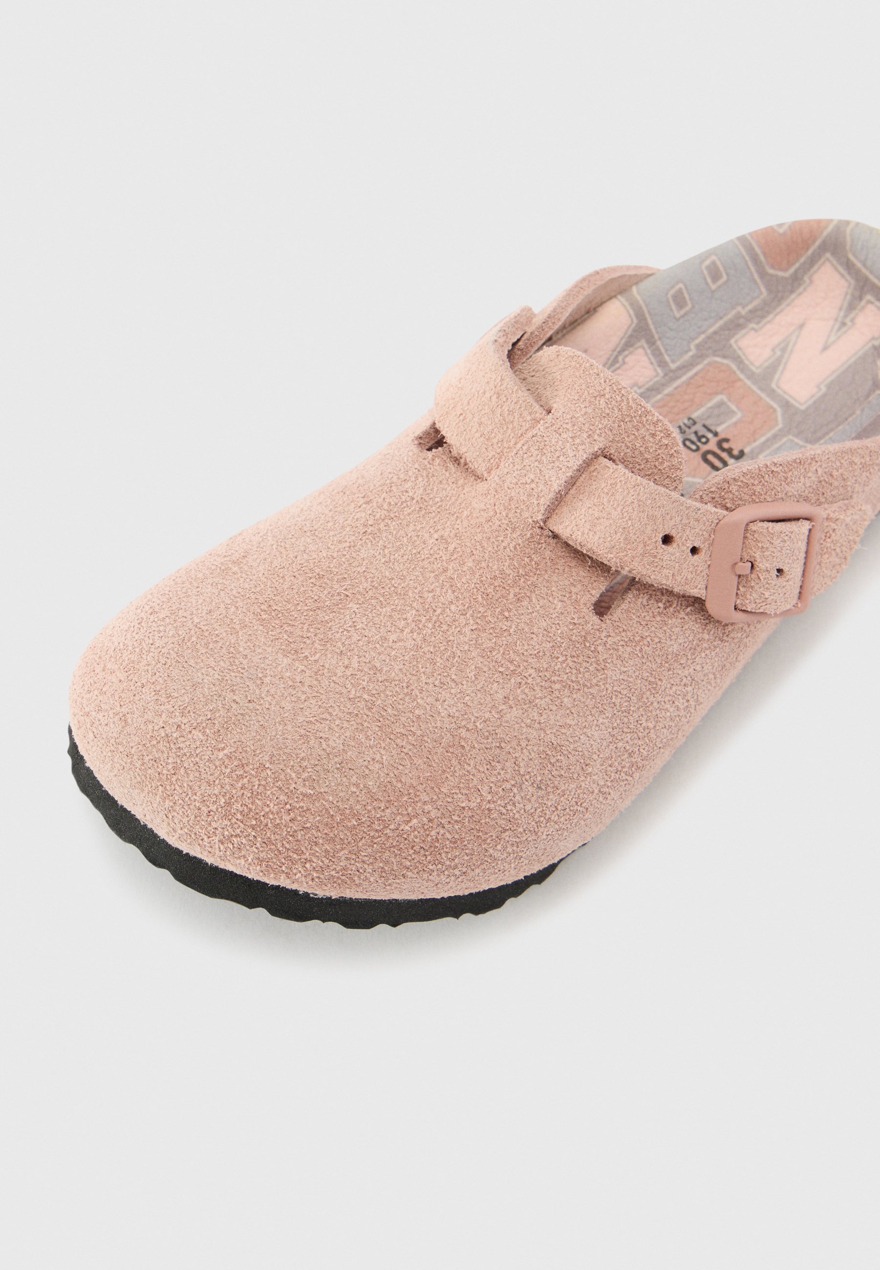 靴 birkenstock boston pink Clogs Birkenstock Boston BS Birko-Flor Birkibuc Kinder Pink Clay