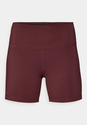 Bordo sportske kratke hlače s visokim strukom, izrađene od glatkoga, rastezljivog materijala; imaju dizajn ravnog šava bez džepova.