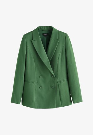 Next, REGULAR FIT - RELAXED DOUBLE BREASTED CRINKLE BLAZER . - Blazer - green