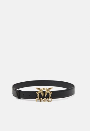 LOVE ASTER SIMPLY BELT VITELLO SETA - Ceinture - nero/antique gold-coloured