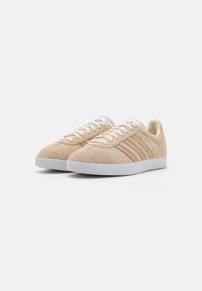 adidas gazelle silver green womens Adidas Gazelle ADV Ecru Tint/Focus Olive/Gum – curbskateshop main image 1