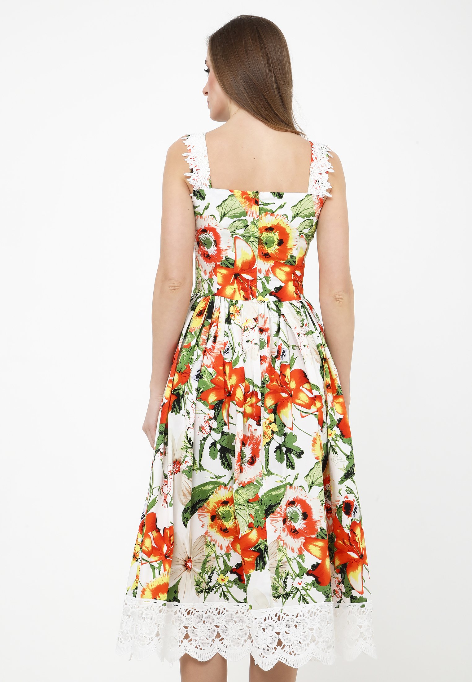 orange race day dress