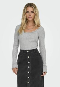 ONLY ONLXENA BOX JRS - Langarmshirt - light grey melange