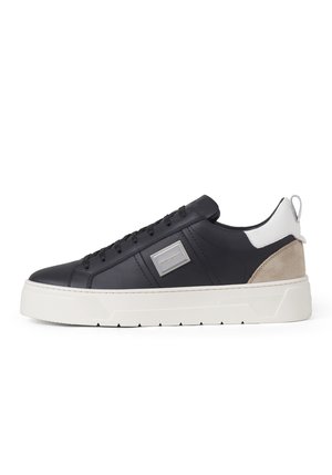 Antony Morato SNEAKER MOOSE IN SMOOTH AND TUMBLED TRIMS 3D LOGO PLATE - Sneakers laag - black