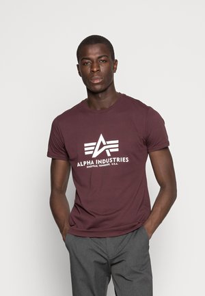 Printtipaita - deep maroon