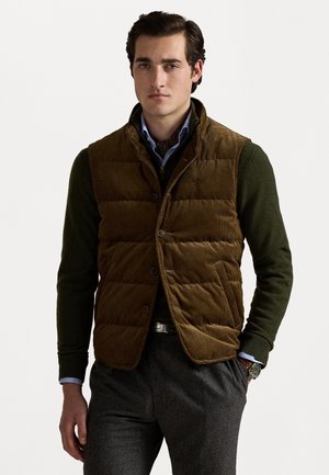 QUILTED CORDUROY VEST - Liemenė - pale russet