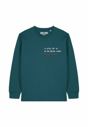 BRUTAL EMBROIDERY HEAVYWEIGHT TEE - Maglietta a manica lunga - dark green