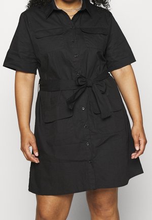 Missguided Plus Shirt dress - black
