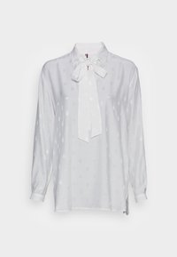JACQUARD TIE BLOUSE - Camisola de manga comprida - white