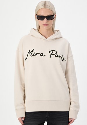 Mira Paris, MIRA PARIS EMBROIDERY BOXY FIT OVERSIZED HOODIE UNISEX - Kapuzenpullover - natural raw