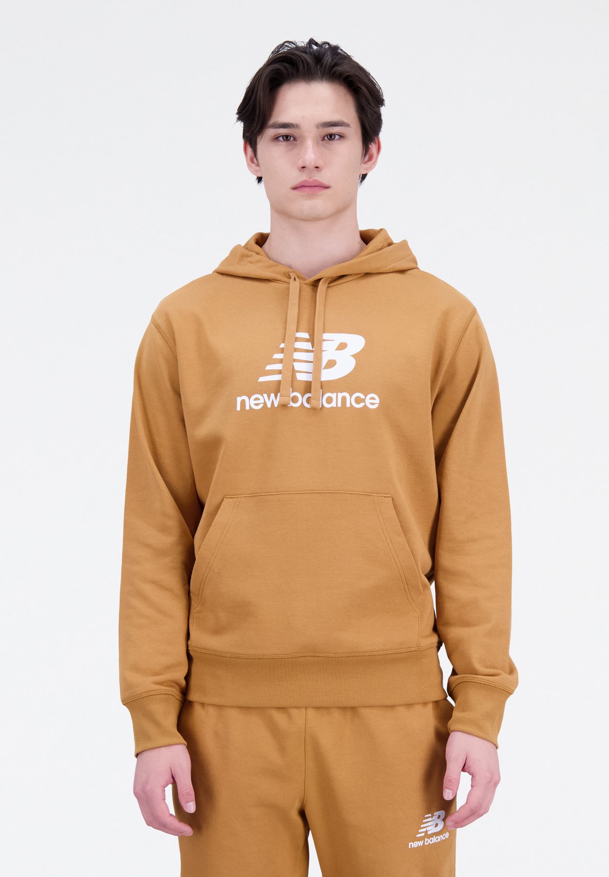 ESSENTIALS STACKED LOGO HOODIE