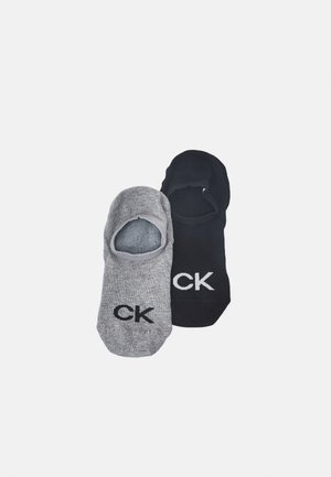FOOTIE HIGH CUT LOGO 2 PACK - Socquettes - mid grey melange